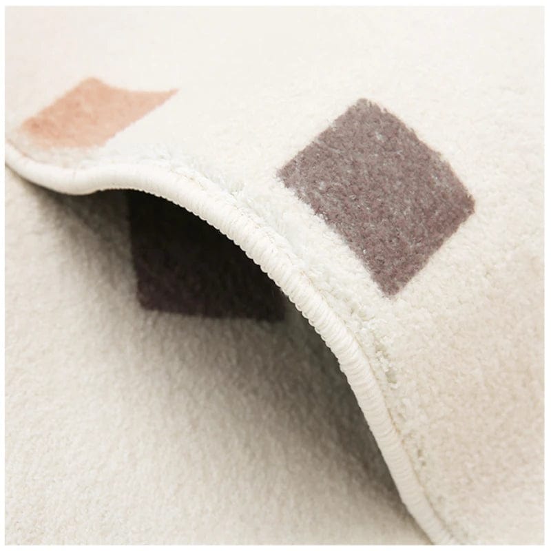 Cream Style Bedroom Decor Round Carpet Fluffy Soft Carpets for Living Room Minimalist Bedside Thickened Rug Home Plush Floor Mat