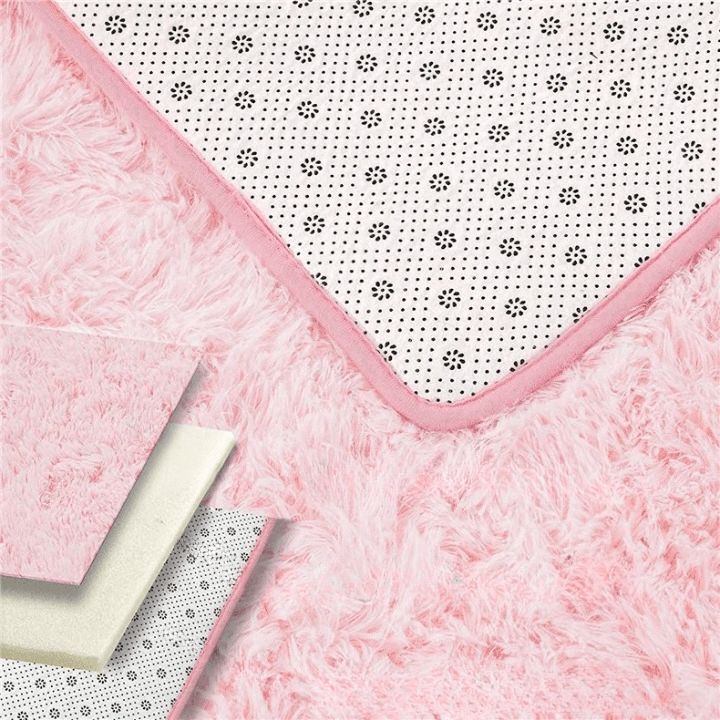 Tapis shaggy rose