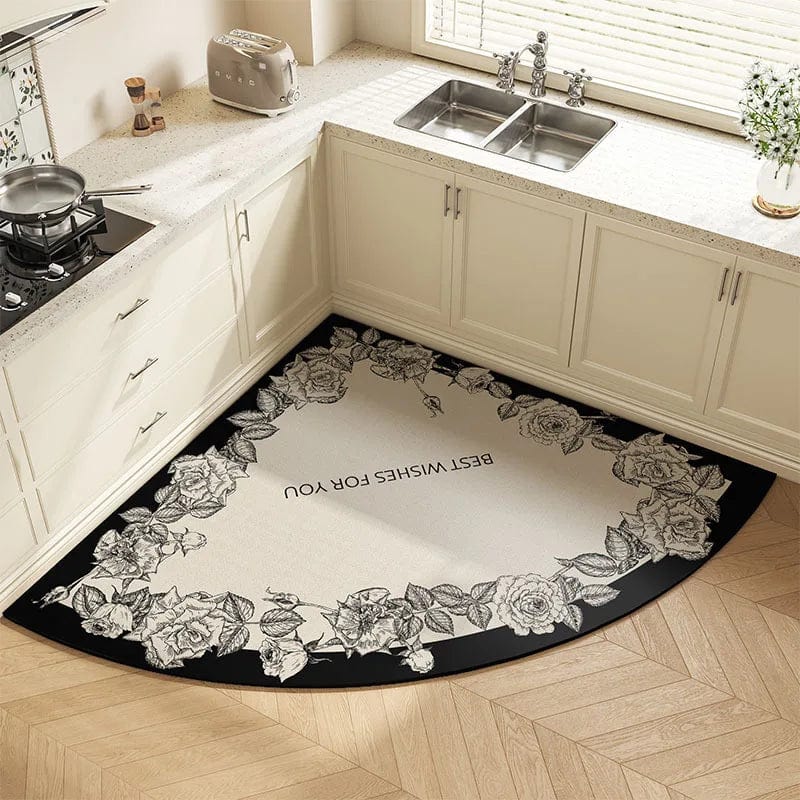 Kitchen diatom mud floor mat, household non-slip, dirt-resistant, easy-to-clean bathroom floor mat