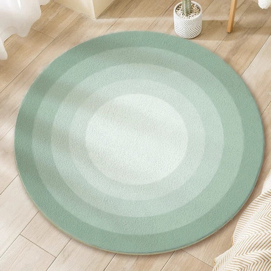 Tapis rond verdure nuancée