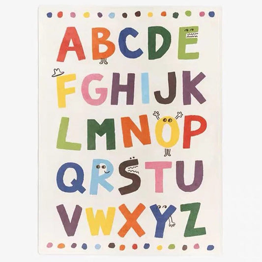 Tapis Alphabet Multicolore