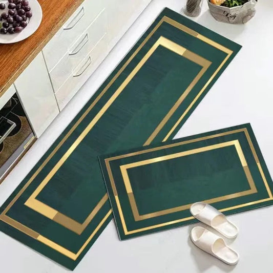 Tapis cuisine vert sapin