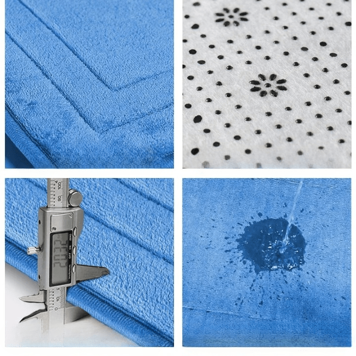 Tapis de bain bleu royal