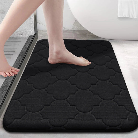 Tapis de bain ébène douillet