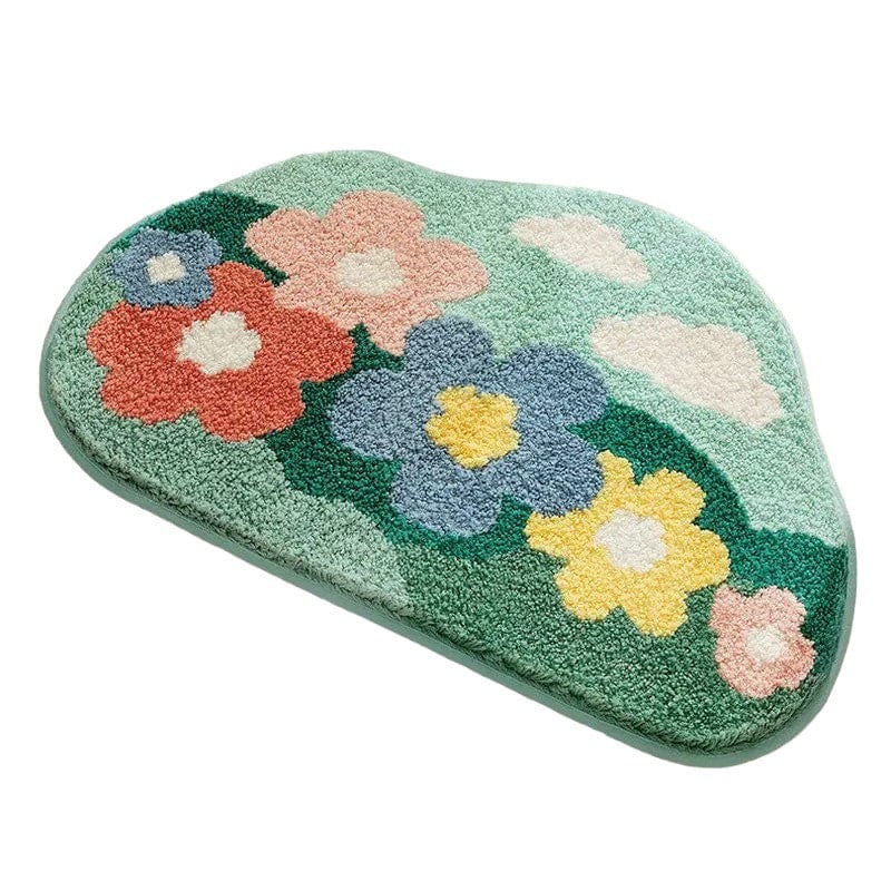 Tapis de bain fleur