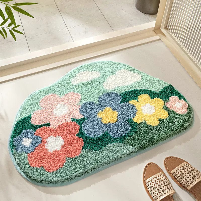 Tapis de bain fleur