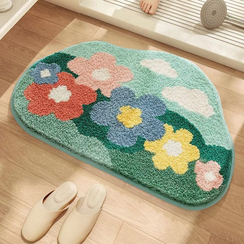 Tapis de bain fleur