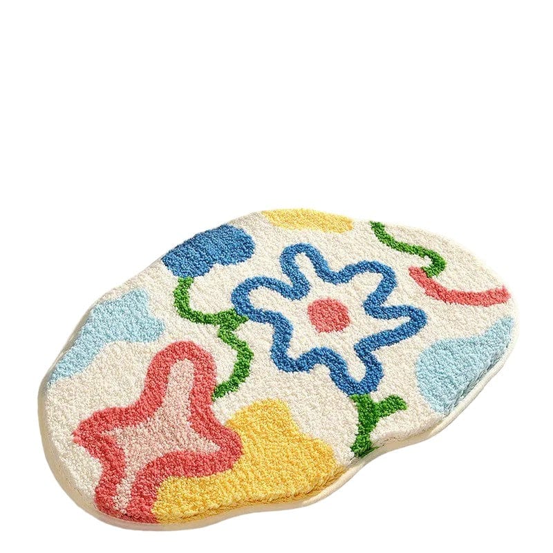 Tapis de bain fleuri