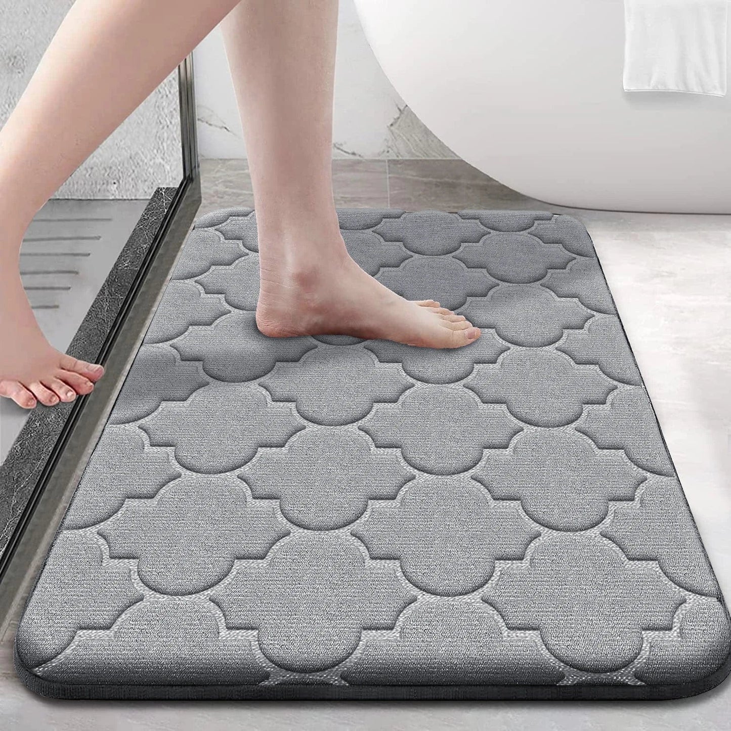 Tapis de bain volupté grisée