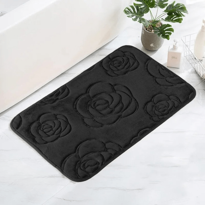 Tapis de salle de bain noir