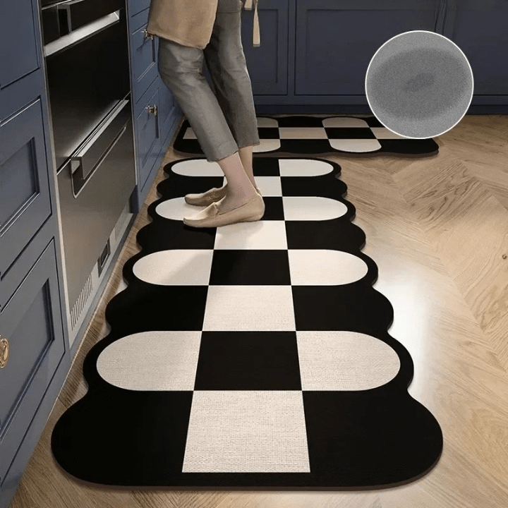 Tapis diatomite damier