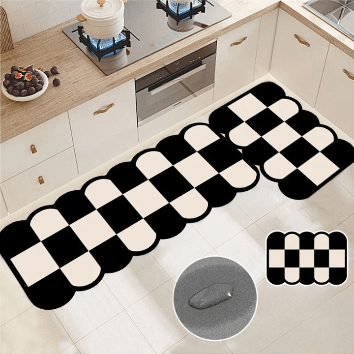 Tapis diatomite damier