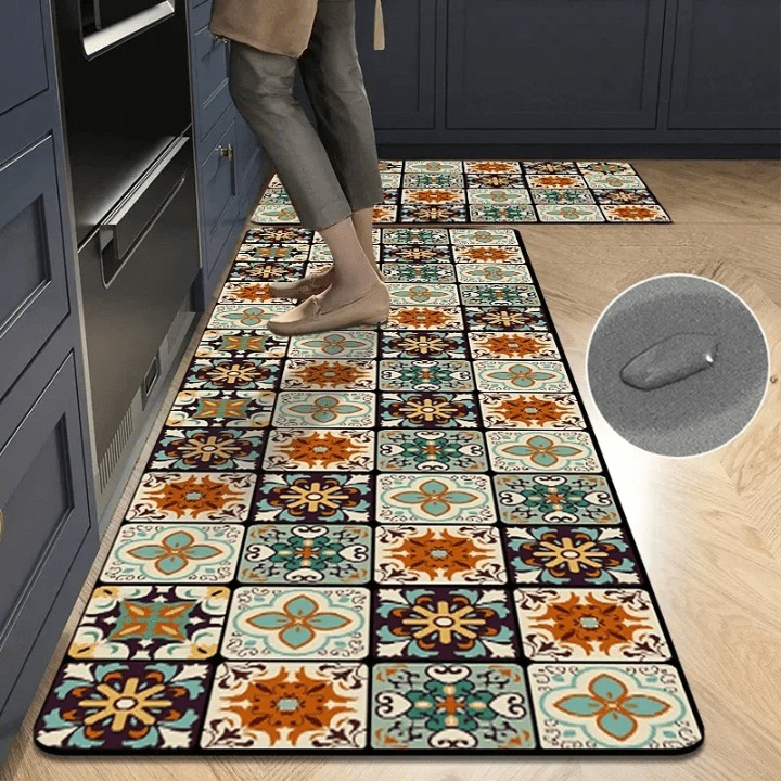 Tapis en diatomite mosaïque