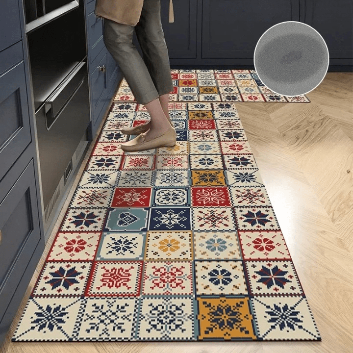 Tapis en diatomite multicolore