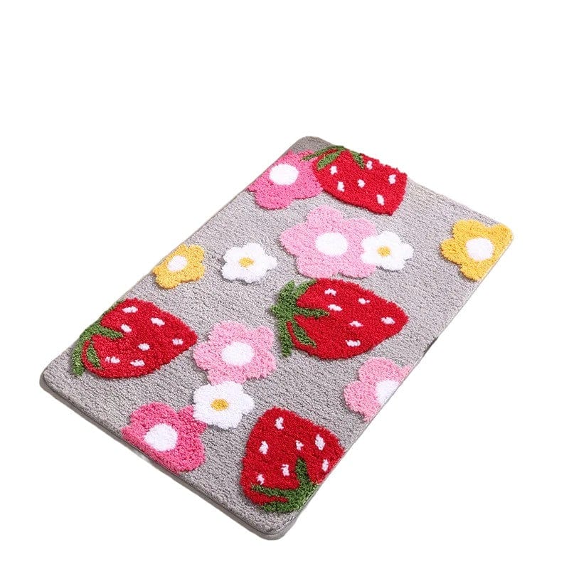 Tapis fraise florale