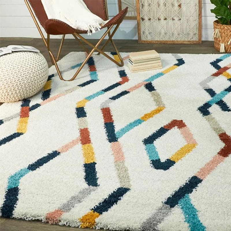 Tapis losanges multicolores