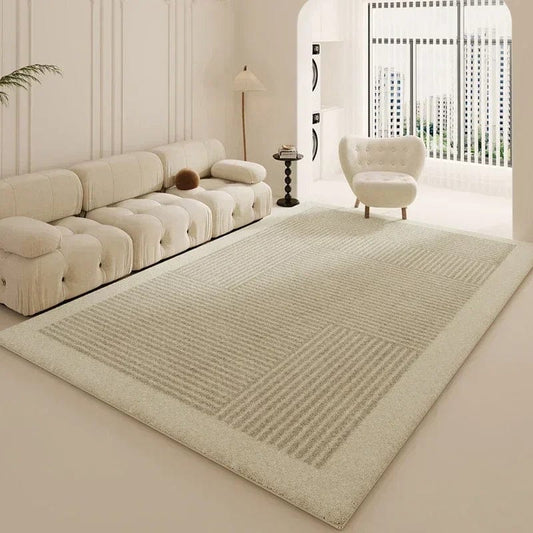 Tapis minimaliste crème