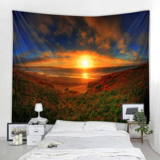 Tapis mural horizon verdoyant