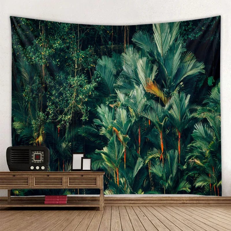 Tapis mural jardin tropical