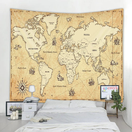 Tapis mural monde