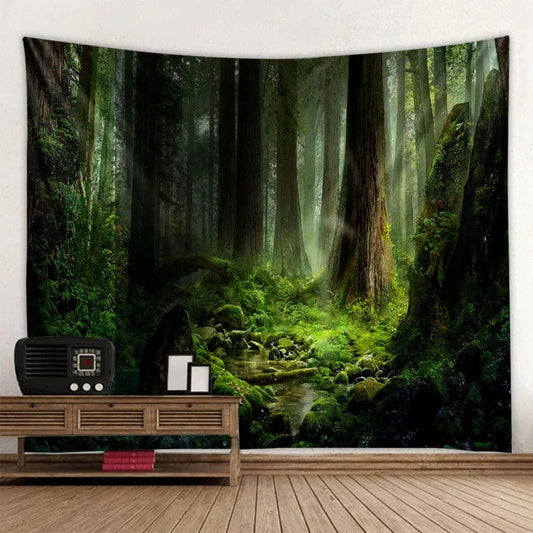 Tapis mural rayons mystiques