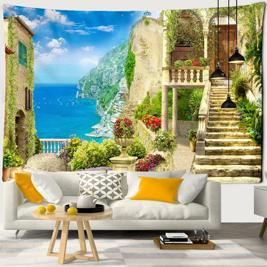 Tapis mural vue marine