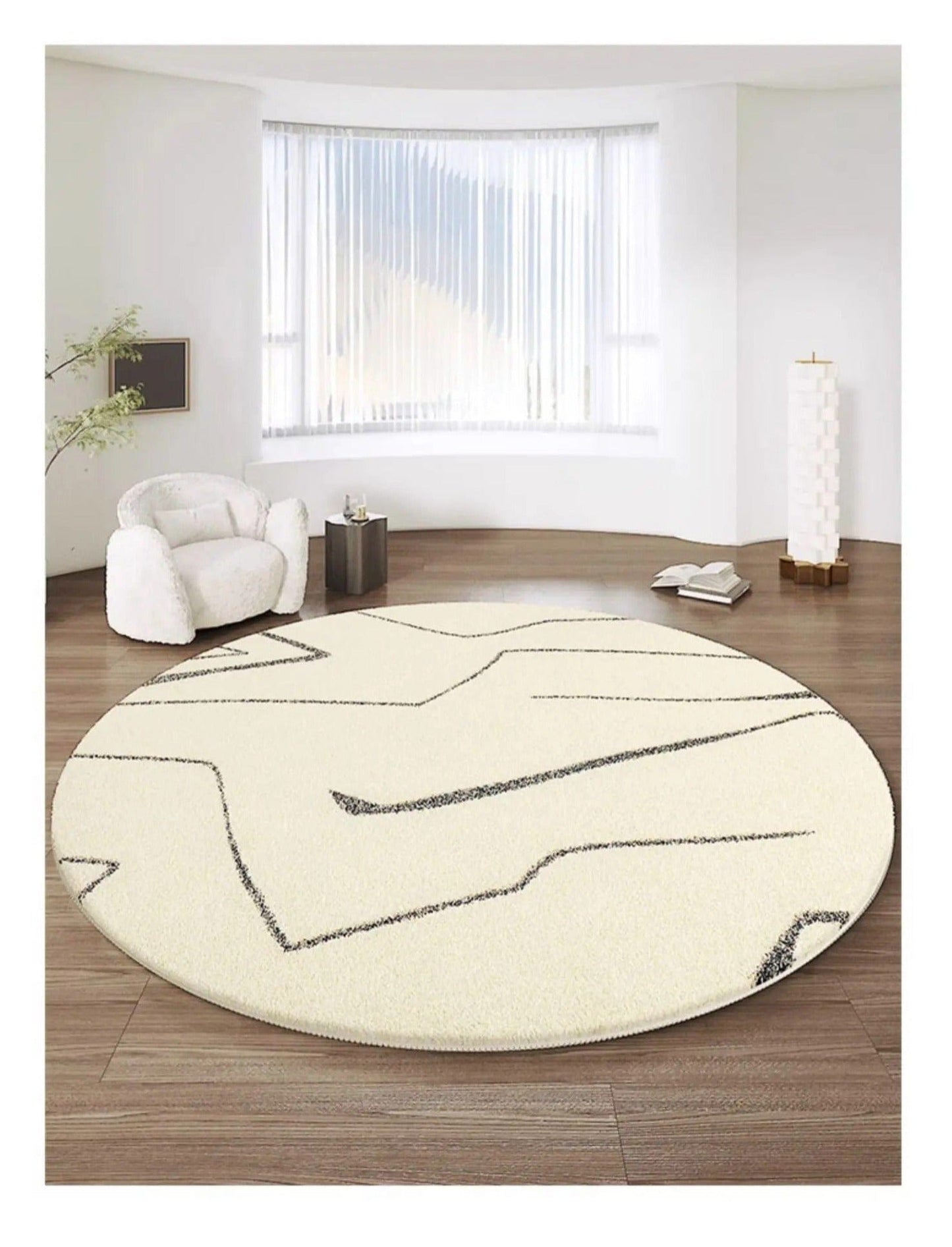 Tapis rond abstrait