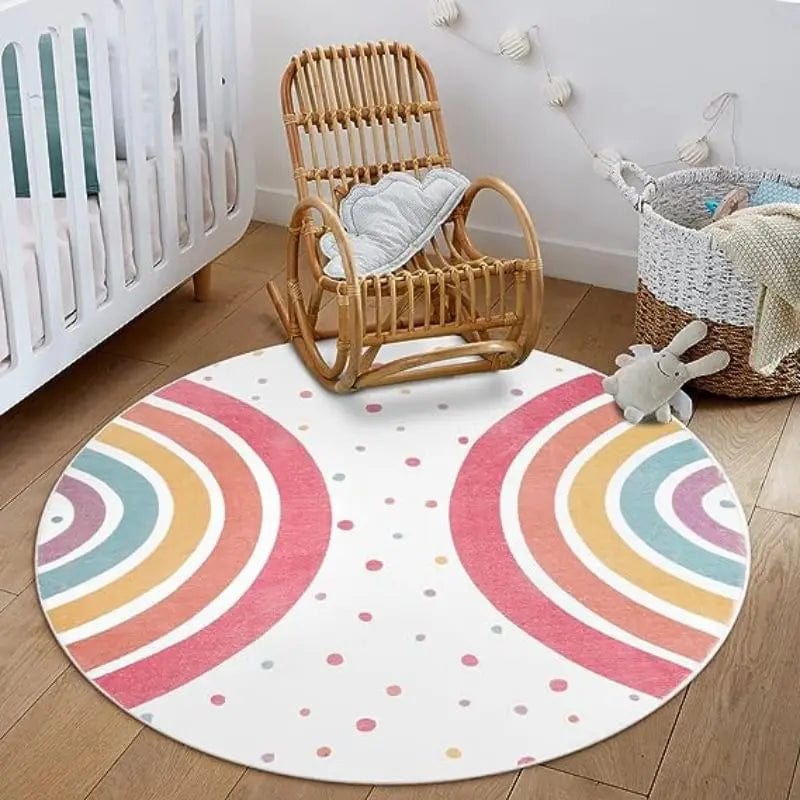 Tapis rond arc en ciel