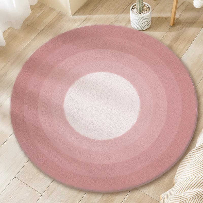 Tapis rond aurore pastel