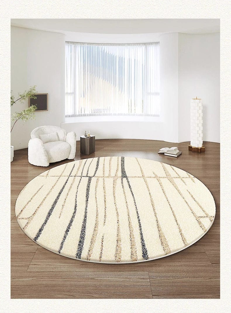 Tapis rond charme géométrie