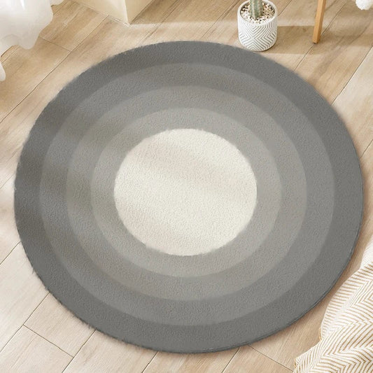 Tapis rond gris nuancé