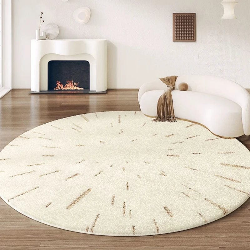 Tapis rond nature boisée