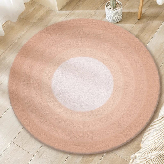 Tapis rond saumon