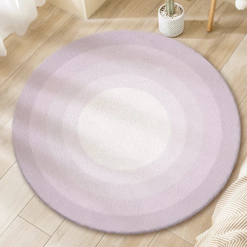 Tapis rond violet