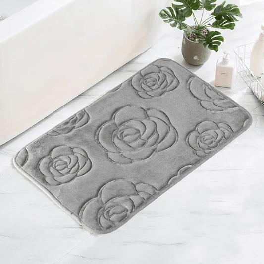 Tapis salle de bain gris