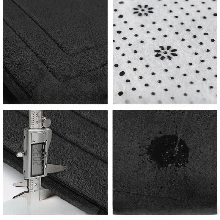 Tapis salle de bain noir