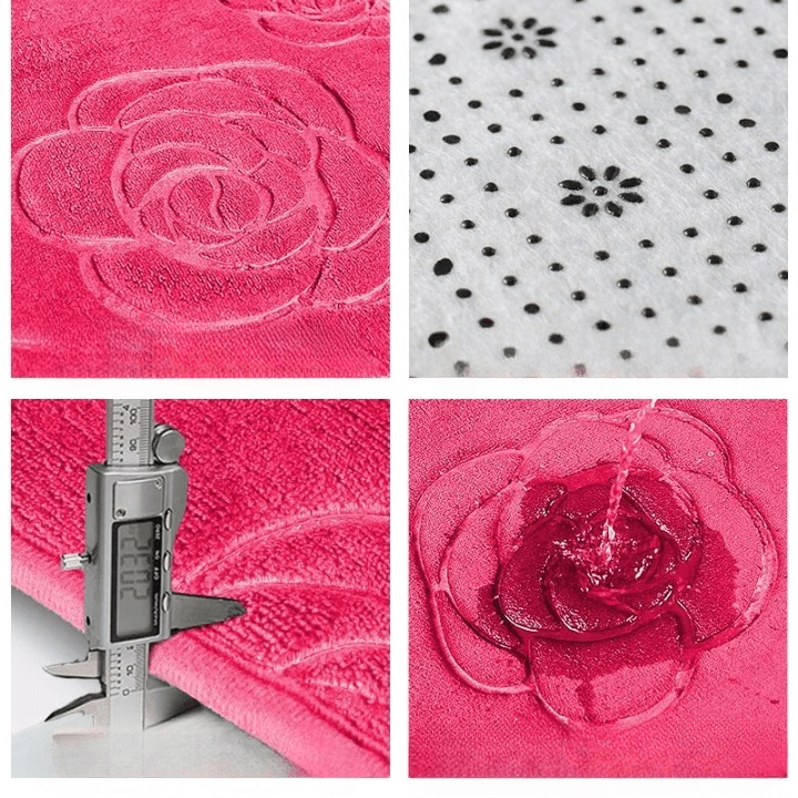 Tapis salle de bain rose