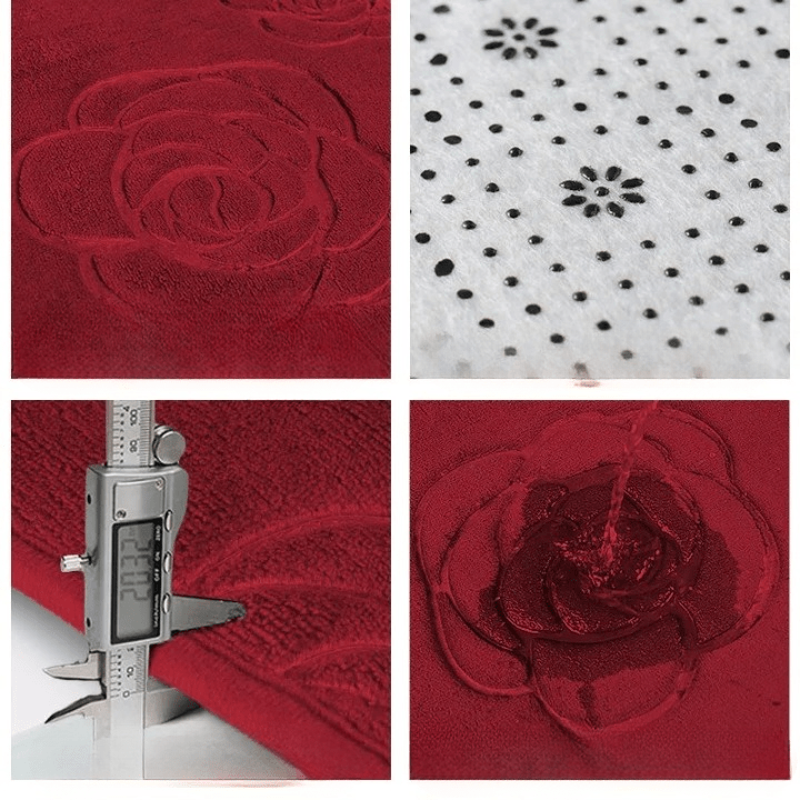 Tapis salle de bain rouge