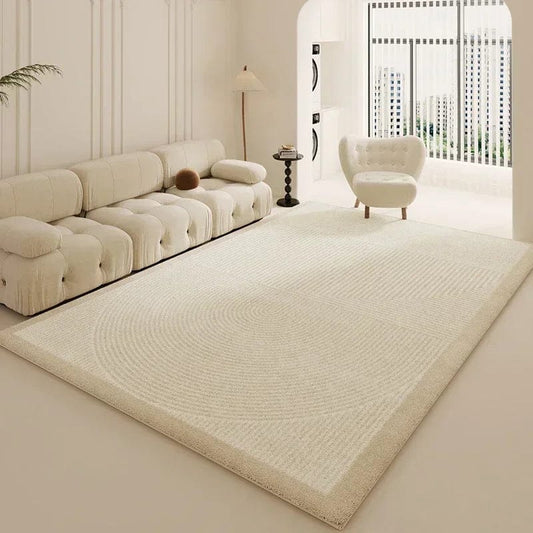 Tapis scandinave bordure beige