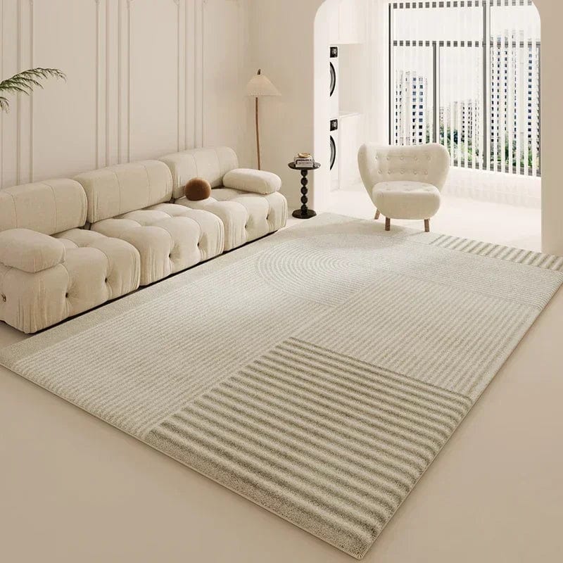 Tapis scandinave crème et beige