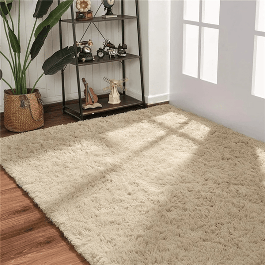 Tapis shaggy beige