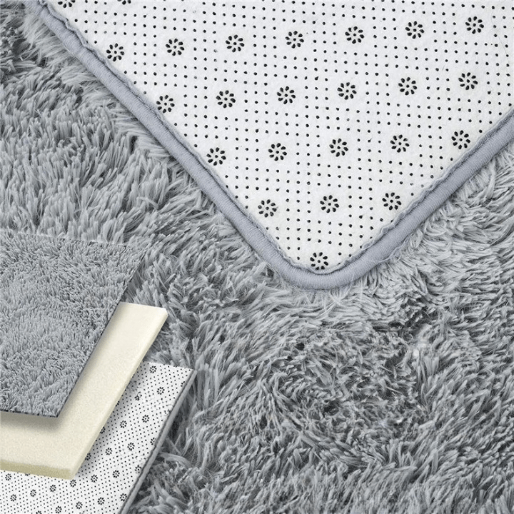 Tapis shaggy gris